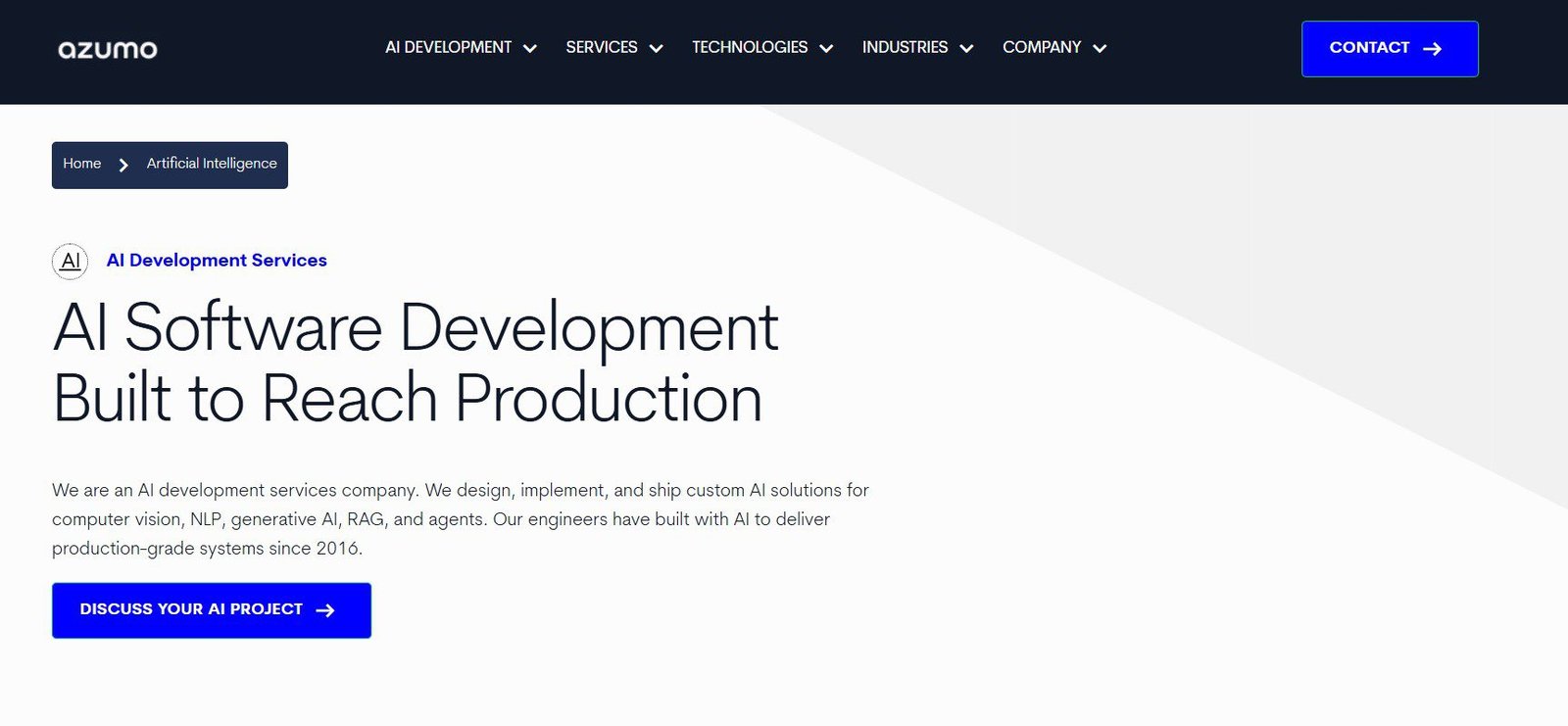 azumo (top 8 AI development company)